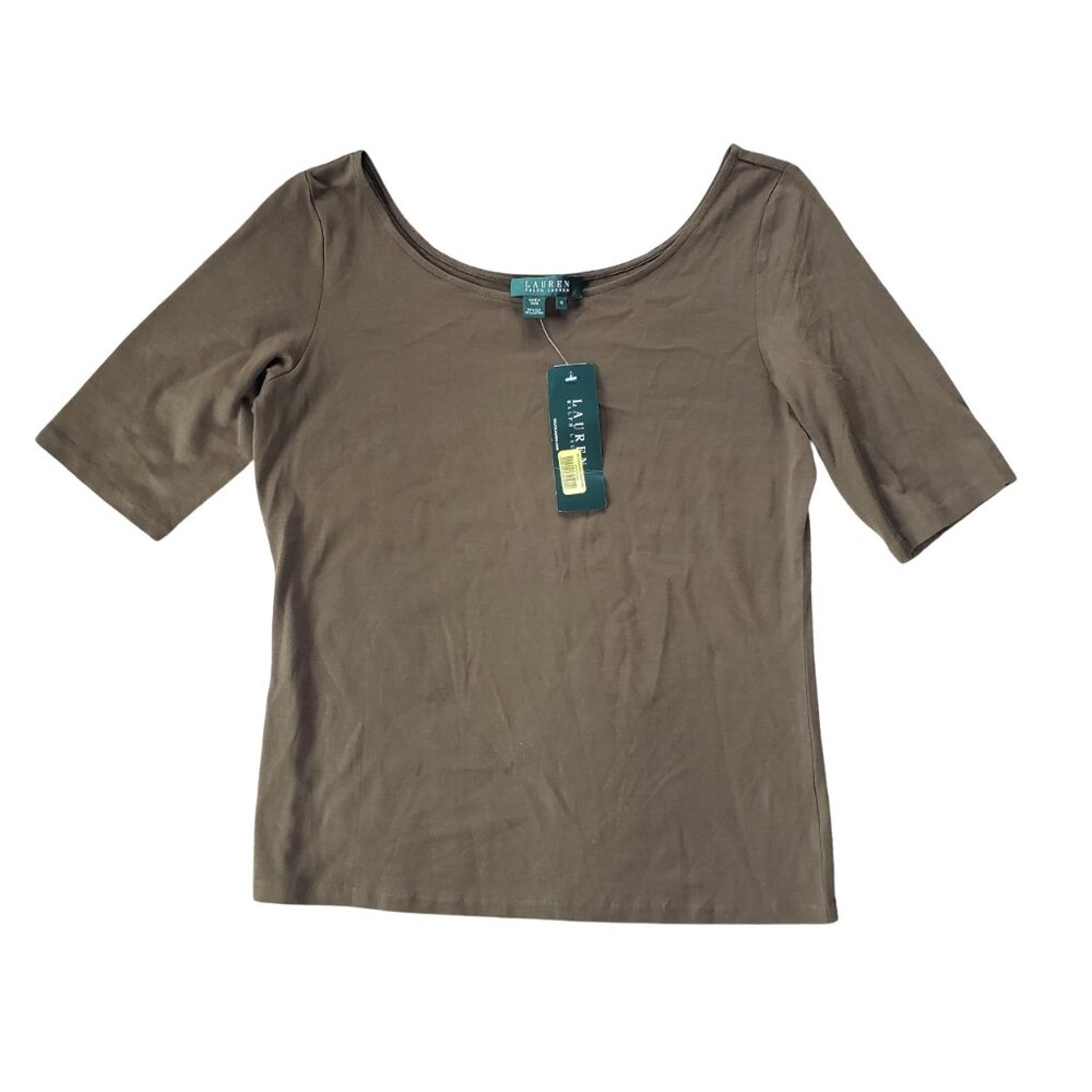 ralph lauren silk cotton tshirt - Picture 1 of 6